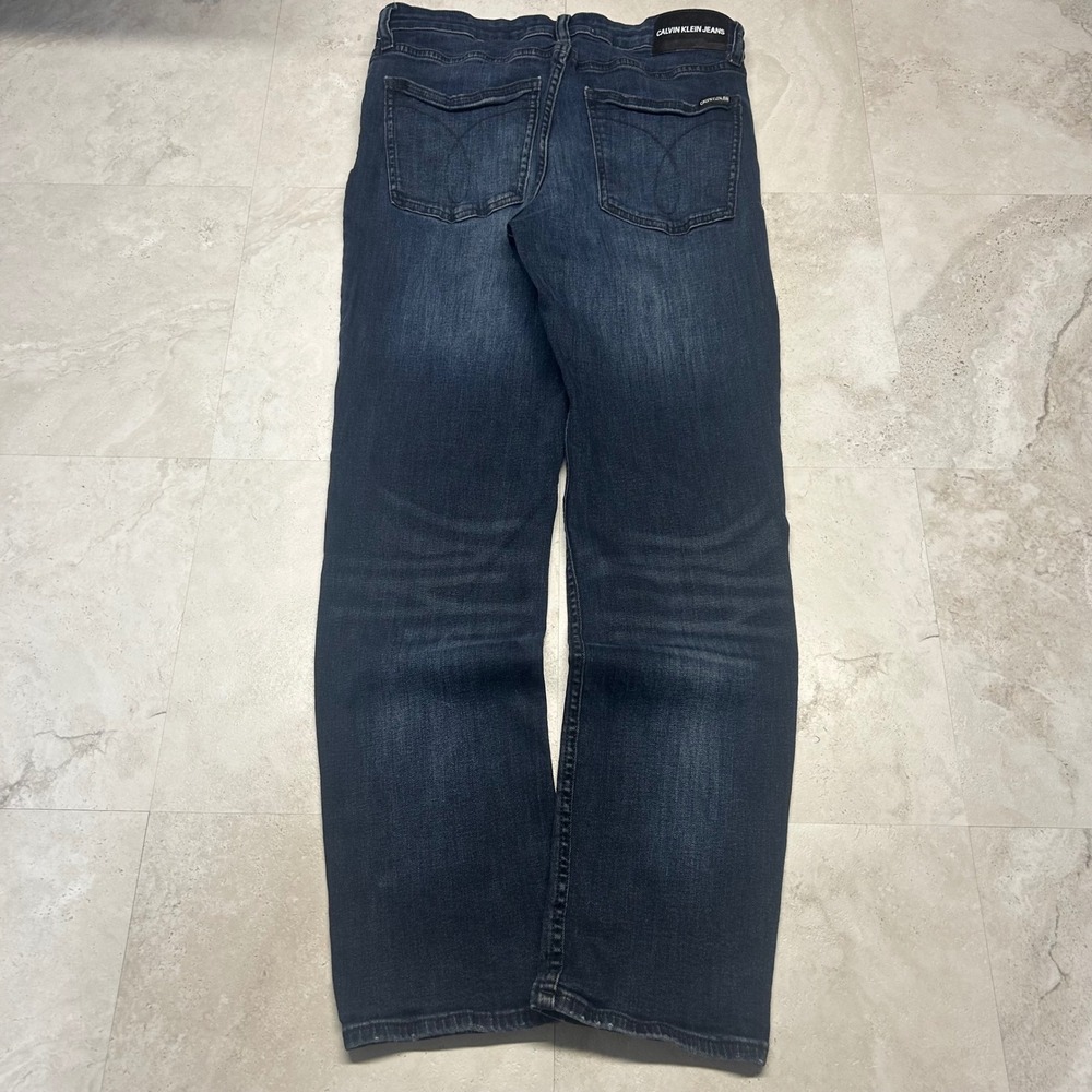 Calvin Klein Jeans Slim Fit Dark Wash Blue Mens Size 33x30 Designer Denim
